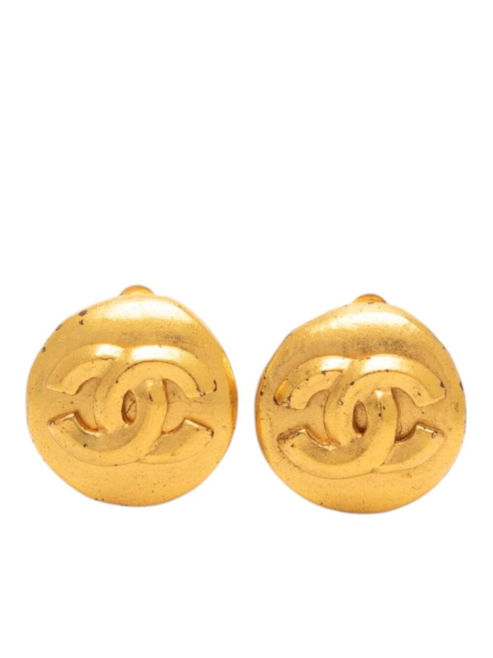 Chanel Cc Logo Clip-On Earrings Metal #346828C59B